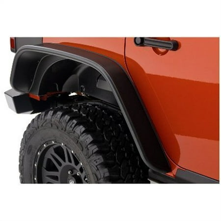 Bushwacker Pocket Flares - Bushwacker Jeep Flat Style Fender Flare - Set of 4 - OE Matte Black 1091807