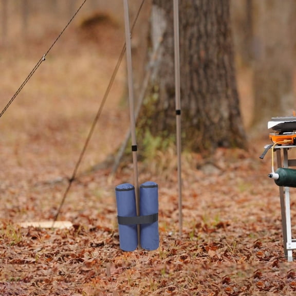 DINHEAROM 2Pack Heavy Duty Canopy Weight Bags in Blue Color for Tent Stabilization 40x14cm