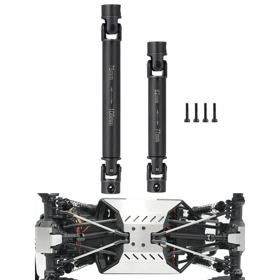 RCLIONS 1Pair Steel CVD Drive Shafts for 1/18 RC Crawler Car Axial Capra 2WD UTB18 Accessories