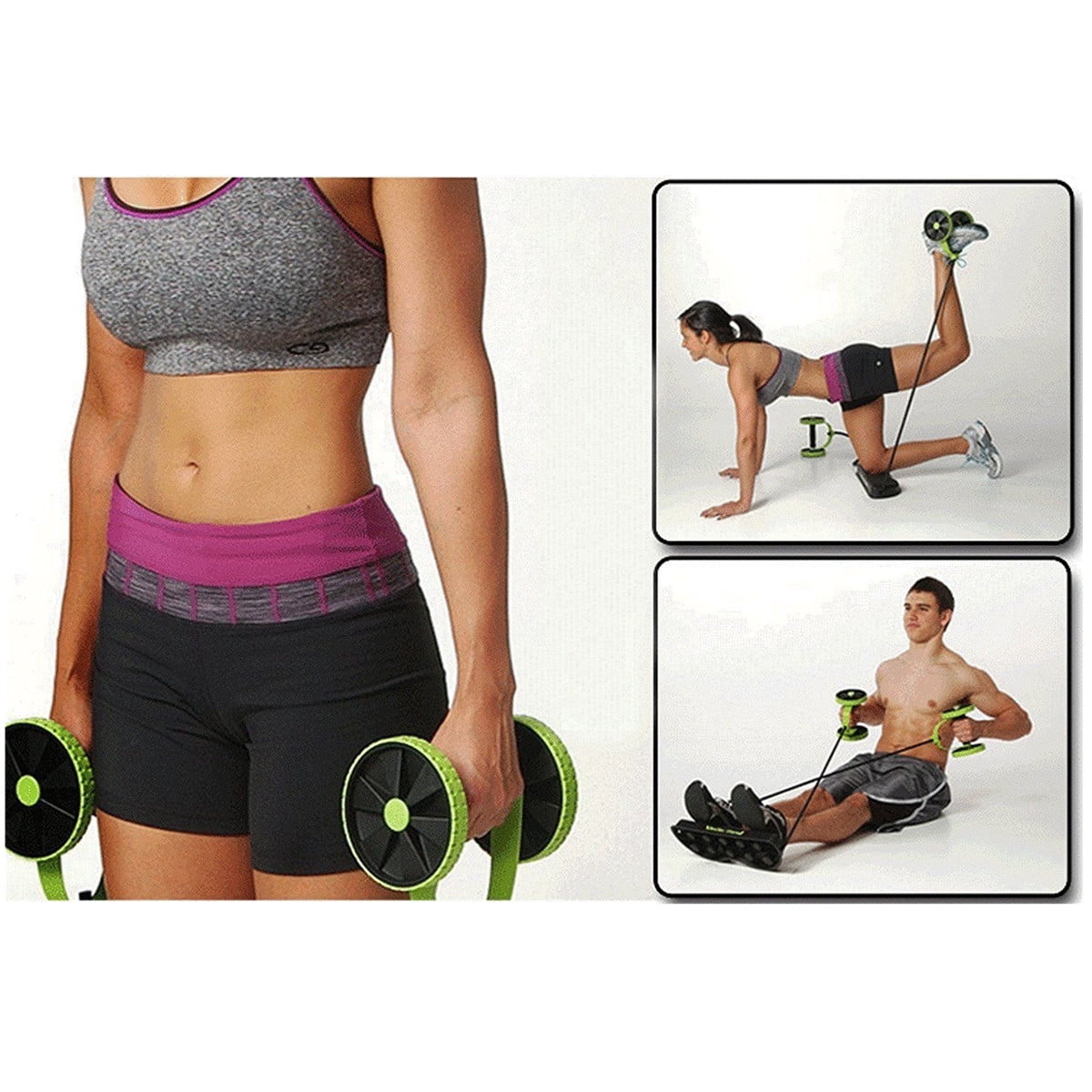 Ab Roller Wheel Pull Rope Waist Abdominal Slimming Fitness Equipments Home Gym