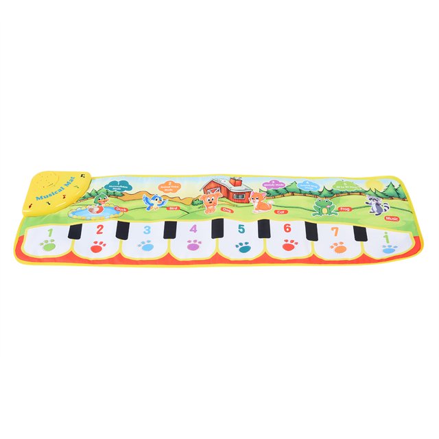 Alfombra de música para bebés de 90 x 27 cm, alfombra de piano para gatear para niños, juguete musical educativo, regalo para niños