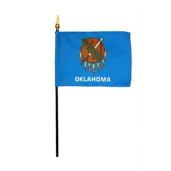 Annin Flagmakers 150036 4 x 6 in. Eb Oklahoma Mounted, Pack Of 12