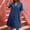 Dark Blue Sundresses for Women, variant on Dyegold Sundresses for Women Casual Beach - Dresses for Women 2023 Casual V Neck Short Sleeve Button Down Midi Shirt Sundresses Casual Loose Flowy Party Dress