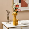 thumbnail image 5 of Weird Dog Face Ceramic Vase For Flowers - Quirky Animal Shaped Tabletop Decor For Dog Lovers Home Office Gift, 5 of 6