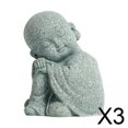 thumbnail image 1 of 3xMini Estatuilla De Monje Estatua De Buda Decoración Sentada Delicada Para Mesa, 1 of 10