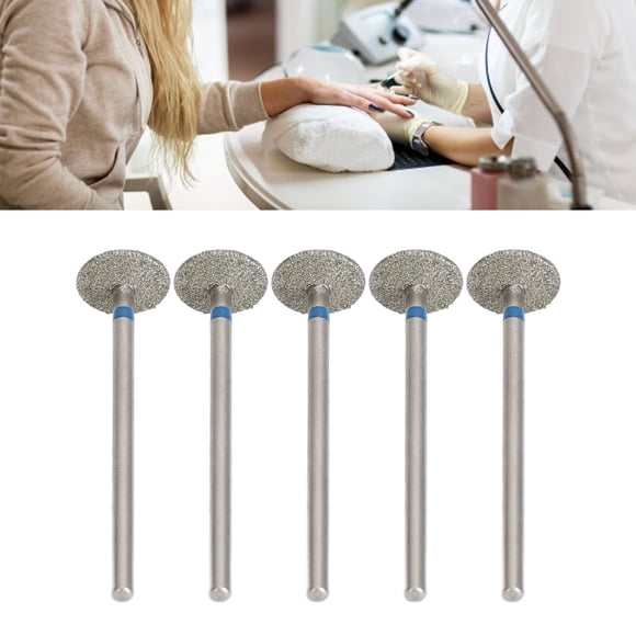 Brocas De Manicura Para Decoración De Uñas, Menos Polvo, Duraderas, 5 Piezas, Brocas De Uñas Eficientes, De Diamante Para Pulir