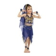 thumbnail image 3 of Byoo Little Girls Outfits Belly Dance Sequin Mesh Camisole Top Skirt Dancewear for Kids, 3 of 3