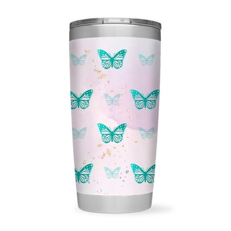 

Blue Butterfly Tumbler -SPIdeals Designs 20 oz Stainless Steel Tumbler