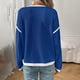 thumbnail image 3 of Ailaofu Women's 2025 Fall Fashion Crew Neck Long Sleeve Oversized Color Block Sweaters Ribbed Pullover Tops, 3 of 3