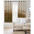 thumbnail image 2 of Brown Ombre Blackout Curtains, Light Blocking Print Window Curtains, Modern Abstract Art Ocean Oil Painting Thermal Insulated Window Drapes for Living Room Kitchen Cafe 2 Panels, 55"W x 39"L, 2 of 9