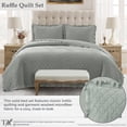thumbnail image 6 of My Texas House Full/Queen Quilt Set, All-Season, 3-Piece, Sage Trellis, 6 of 13