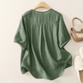 thumbnail image 5 of Women's V-Neck Short Sleeve Top Casual Embroidered Blouse for Everyday Wear, 5 of 8