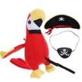 thumbnail image 1 of 1 Set de Disfraz de Pirata para Halloween: Sombrero de Pirata Divertido, Antifaz, Adorno de Loro, 1 of 8