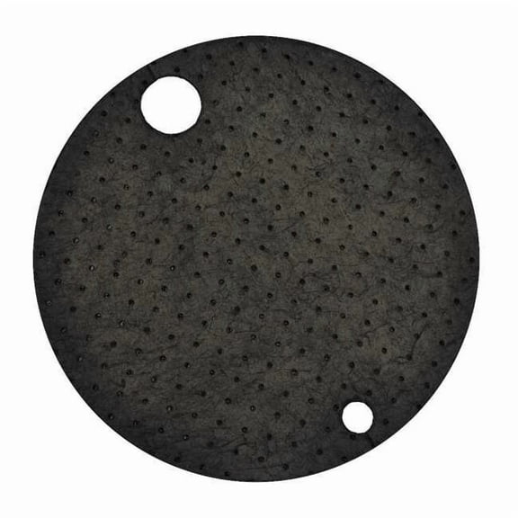 Sorbent Pad, 11 gal, 22 in Dia., Universal, Black, 25 PK