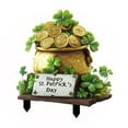 thumbnail image 2 of St.Patrick's Day Decor​ Green Moss Terracotta Pot Happy Sign Gold Coin Display Small Irish Gnome Figurine Festive Table Centerpiece, 2 of 7
