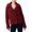 Dark Red, variant on Juniors’ Faux-Fur Teddy Coat, Dark Red, L