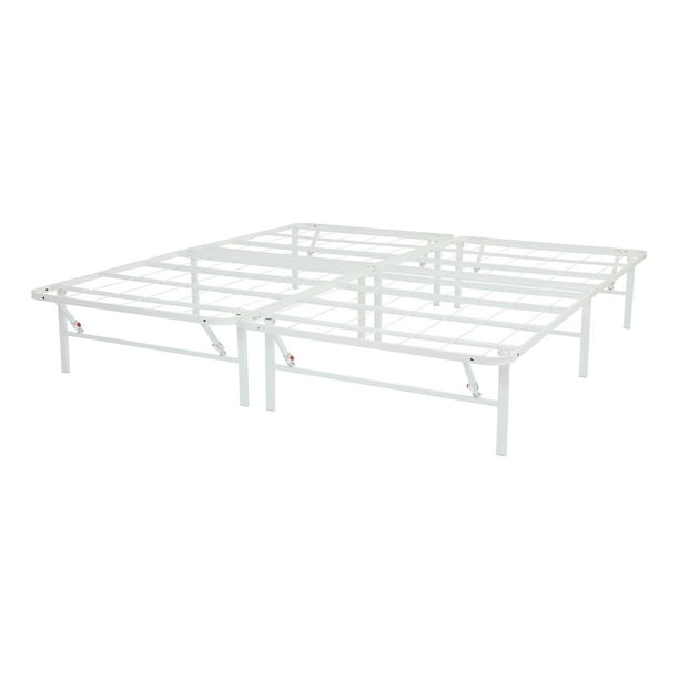 Cal King Platform Bed Frame, Slim Ca King Bed Frame With Storage Drawers White