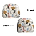 thumbnail image 6 of Kdxio Hand Drawn Animals Pattern Print 2 Piece Car Head Rest Covers Set Auto Front/Rear Seats Headrest Cover Universal Fit Most Cars,Sedan, SUV, 6 of 9