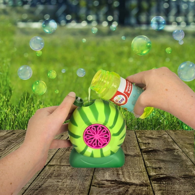 Play Day Watermelon Bubble Blower with 4oz Scented Bubble Solution