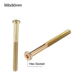 thumbnail image 3 of M8x90mm Furniture Screw Hex Socket Machine Screws Zinc Plated Fasteners Bolts Half Thread Carbon Steel 10 Pcs, 3 of 4