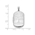 thumbnail image 3 of Collier Pendentif Médaillon Rectangulaire Arbre en Argent Sterling avec Chaîne, 3 of 4