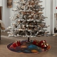 thumbnail image 5 of Daiia Forest Koala Drawing Merry Christmas Tree Skirt , Xmas Large Lace-up Tree Skirt, Santa Snowflakes Rustic Home Decorations New Year Party Farmhouse Decor-48", 5 of 7
