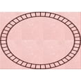 thumbnail image 1 of Ahgly Company Machine Washable Indoor Rectangle Transitional Pink Bubble Gum Pink Area Rugs, 5' x 8', 1 of 7