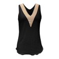 thumbnail image 4 of FUYUDY Women Shirts Summer Solid Color Loose Neck Lace Sleeveless Tops Casual Blouse Tee Shirt Versatile Female Dailywear, 4 of 5