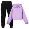 thumbnail image 2 of Kogui Baby Girls Outfits Sets Toddler Baby Girls Clothes Long-sleeve Tie Dye Hoodie Pullover and Sweatpants Print Hooded Outfits Set Size 2T 3T (Purple,2-3 Years), 2 of 6