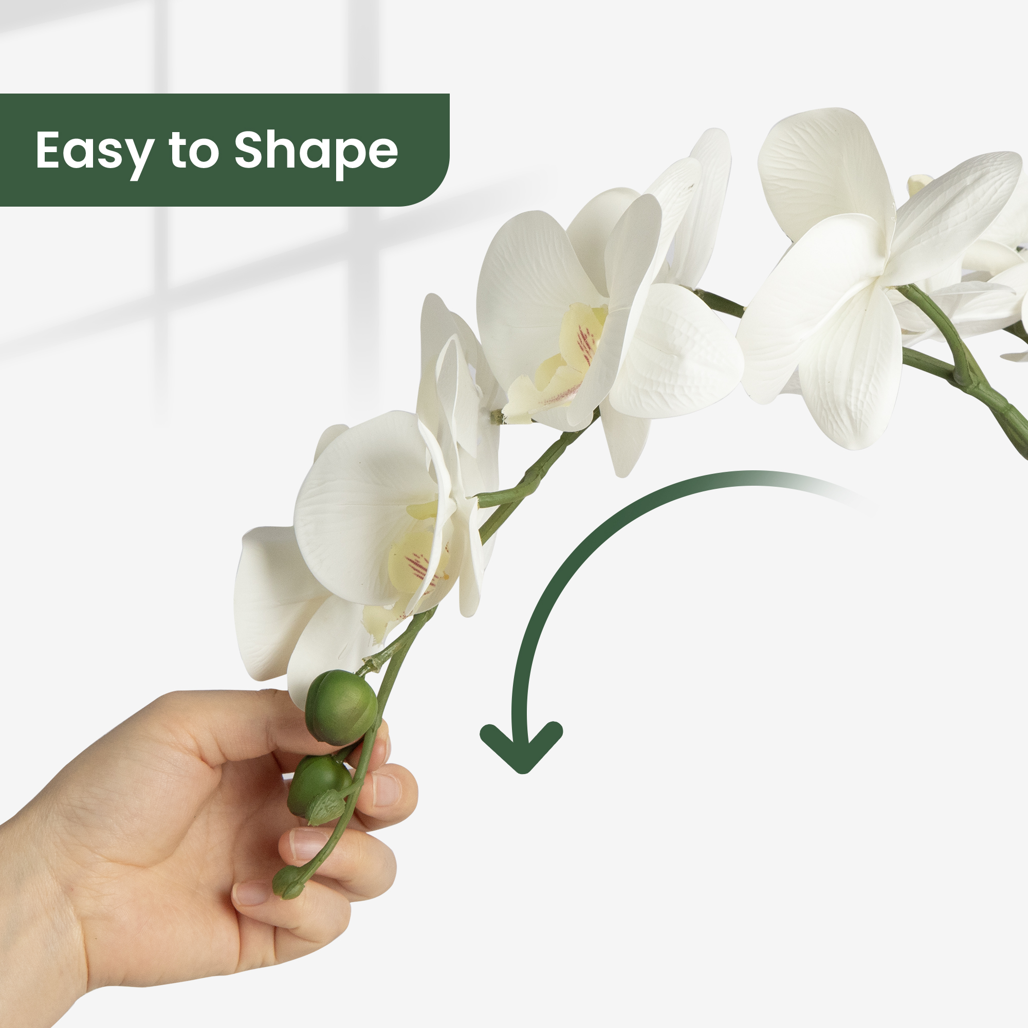 INNVELLO Artificial Orchid Flowers Potted in Ceramic Potfor Home Decor Indoor