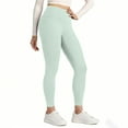 thumbnail image 5 of Dwellite Plus Size Leggings for Women Tummy Control Plus Size Yoga Pants High Waist Workout Pants Light Green M, 5 of 7