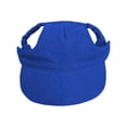 thumbnail image 2 of Xl Royal Blue Dog Outdoor Headwear, Pet Cap, Dog Sun Protection, Adjustable Pet Hat, Open Ear Design Does Not Interfere with Pet Hearing, Lightweight Twill Material, Fits Securely, 2 of 6