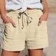 thumbnail image 1 of MKLEKYY Pantalones Cortos De Playa Para Mujer, Pantalones Casuales De Pierna Recta Para Mujer, Pantalones Cortos Deportivos Holgados De Cintura Alta, Pantalones Casuales De Moda, 1 of 4
