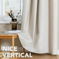 thumbnail image 7 of Linen Curtains 100% Blackout Curtains for Bedroom 63 inch Long Full Light Blocking Nature Linen Blended Window Curtains for Living Room Nickel Grommet (2 Panels, Heathered Natural), 7 of 7