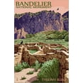 thumbnail image 2 of Art.com Bandelier National Monument, New Mexico - Tyuonyi Ruins Stretched Canvas Print Wall Art by Lantern Press, 24" x 36", 2 of 4
