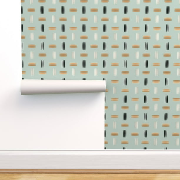 Peel-and-Stick Removable Wallpaper Mid Century Modern 50S 60S Mod Lines