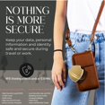 thumbnail image 3 of BULL GUARD Crossbody Leather Wallet Phone Purse, Anti Theft and RFID Blocking, Small Elegant Design for Travel, 3 of 8
