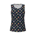 thumbnail image 3 of Picia Fast Food Pattern Women's Workout Tank Top,Breathable Activewear,Slim Fit Athletic Top,Versatile Workout Moisture-wicking top-Small, 3 of 9