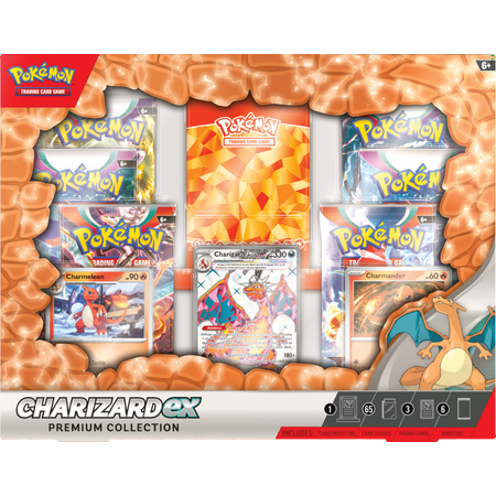 Pokemon Trading Card Games Charizard Ex Premium Box 6 Tcg Booster Packs