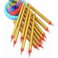 thumbnail image 1 of Novelties Sparkling Gold Party / Birthday Candle Set, 12 Pcs, 6 inch each, 1 of 4