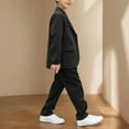 thumbnail image 5 of Gamivast 2 Pc Boys and Girls Set for Wedding Kids formal Tuxedos Birthday Parties Fashion Blazer Long Pants Set Tuxedo for Jacket Pants Set Black Clearance Clothes Under $5.00 Previous Orders, 5 of 8