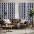 thumbnail image 2 of Ambesonne Underwater Window Curtains, Reef Marine Foliage Sea, Each 28" W x 95" L, Dark Indigo and White, 2 of 5