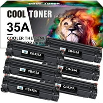 Cool Toner Compatible 35A Toner Cartridge for HP 35A CB435A for HP Laserjet P1005 P1006 P1007 P1008 P1009 Printer Ink (Black, 6-Pack)