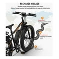 thumbnail image 4 of Aostirmotor Electric Mountain Bike, 48V 13AH Removable Lithium Battery 749W Ebike with Rack, 26" 4.0 inch Fat Tire Bike, Electric Bicycle for Adults UL2849 (Black), 4 of 12