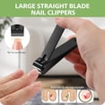 thumbnail image 2 of Heavy Duty Straight Blade Nail Clippers for Thick Toenails, Professional Stainless Steel Fingernail Toenail Clippers Trimmers - Thick Wide Jaw Toe Nail Clippings for Seniors, Men & Women - Silver, 2 of 10