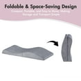 thumbnail image 4 of Advwin Foldable Foam Topper for Lash & Massage Beds, Adjustable Straps, Anti-Slip Bottom, Ergonomic Curved Massage Table Mattress Topper, Spa Bed Cushion for Beauty Salon & Spa, Gray, 4 of 11