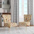 thumbnail image 2 of Designart "Earthy Floral Elegance" Beige Floral Upholstered Accent Chair - Cottage Arm Chair For Bedroom, 2 of 5
