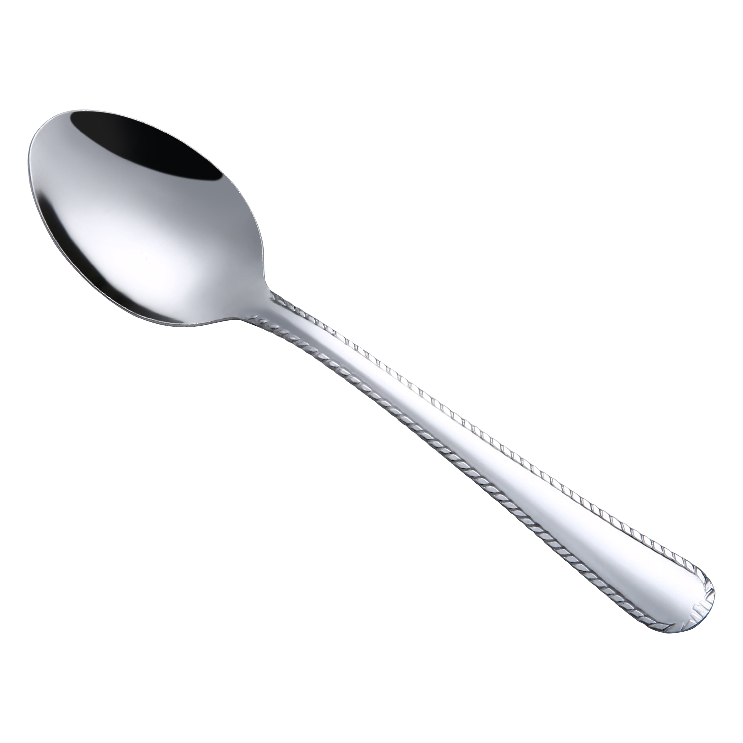 Mainstays Lace Stainless Steel Adult Teaspoon, 4-Piece Set, Silver