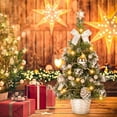 thumbnail image 5 of 18" Christmas Table Decorations Lighted Mini Tree, DIY Artificial Small Christmas Tree with Pine and Star, Perfect for Desktop Table Home Kitchen Dinning Hall Holiday, 5 of 6