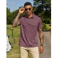 thumbnail image 3 of COOFANDY Men's Zipper Polo Shirt Casual Knit Short Sleeve Polo T Shirt Classic Fit Shirts, 3 of 6